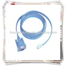 New RJ45 Cable to DB9 cable Flat ribbon cable, with RJ-45 to DB-9 female connector